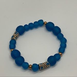 Glass and Brass Bracelet